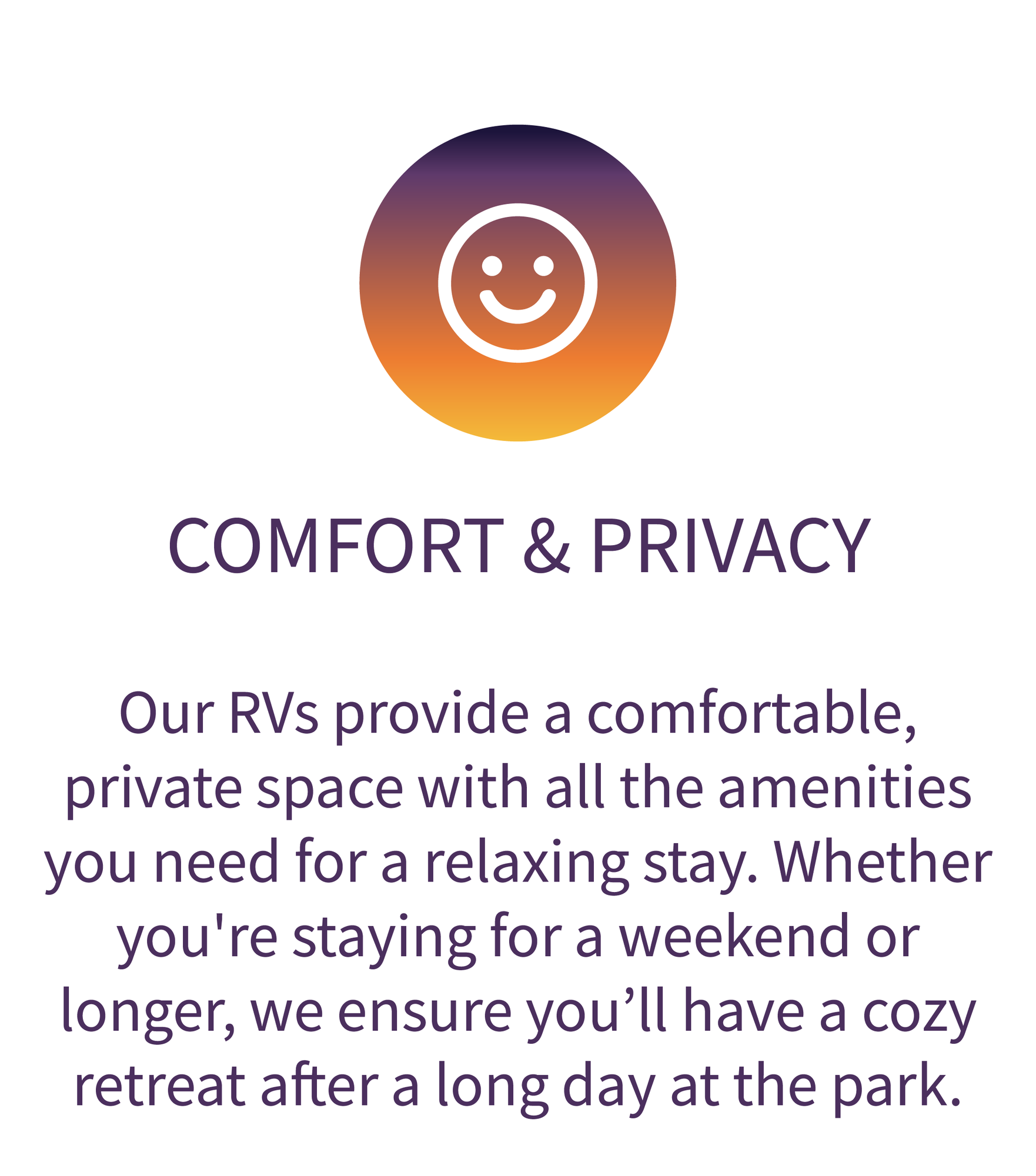 omfort and Privacy: Our RVs provide a comfortable, private space with all the amenities you need for…
